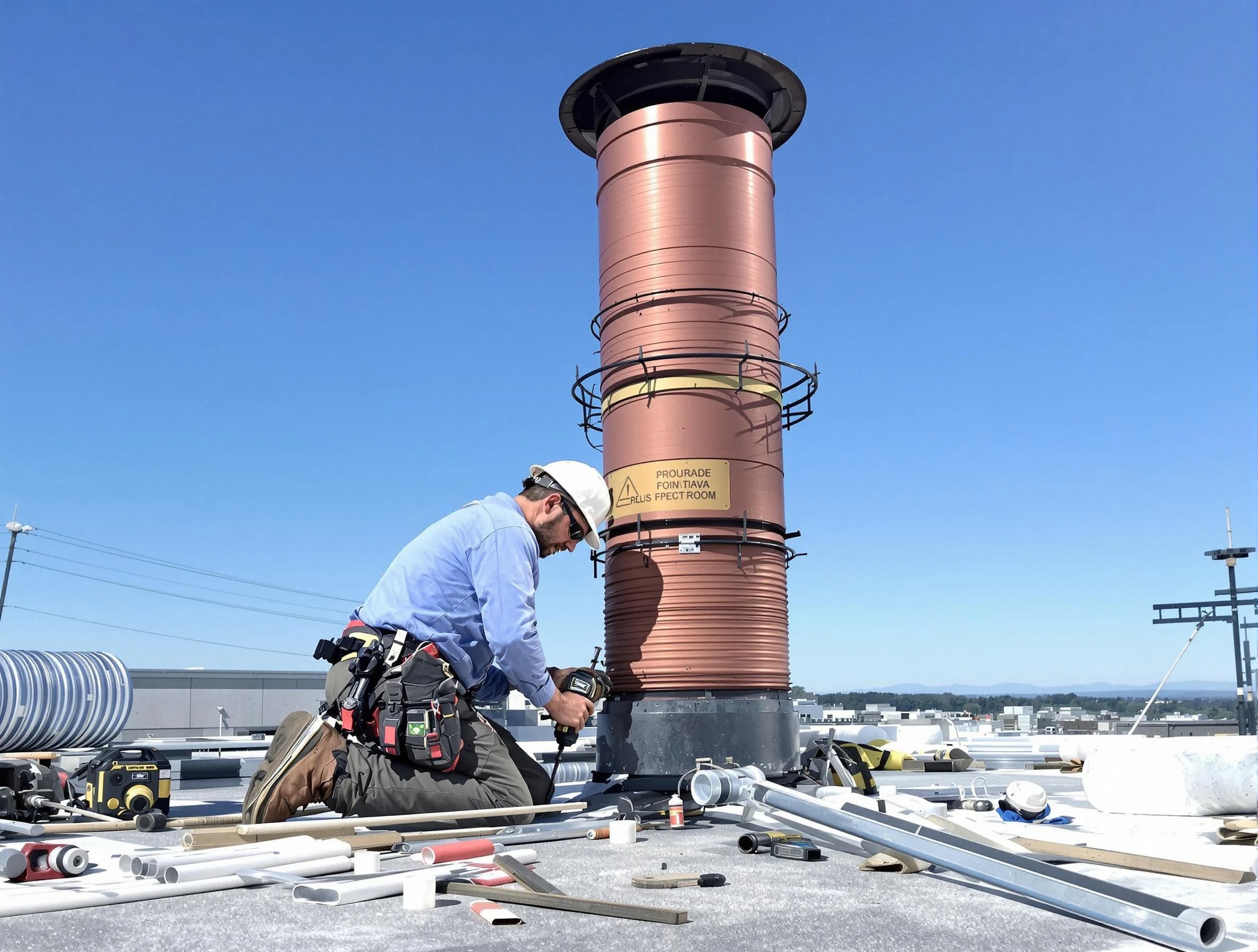 Installed chimney liner by Oakmont Chimney Sweep in Oakmont, PA