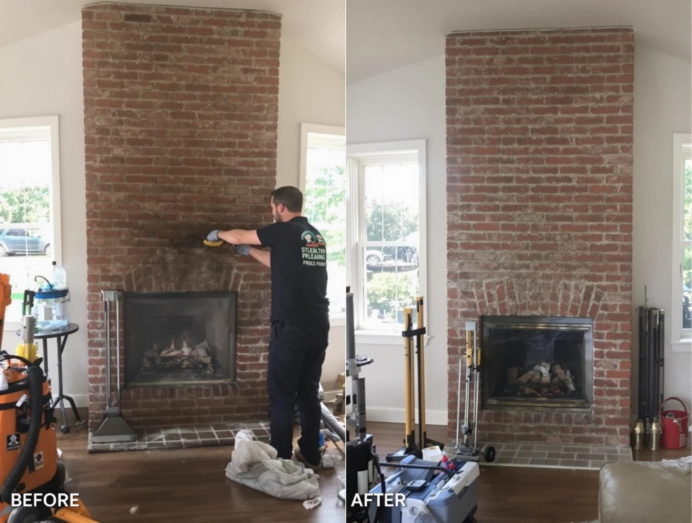 Finished chimney sweeping service by Oakmont Chimney Sweep in Oakmont, PA