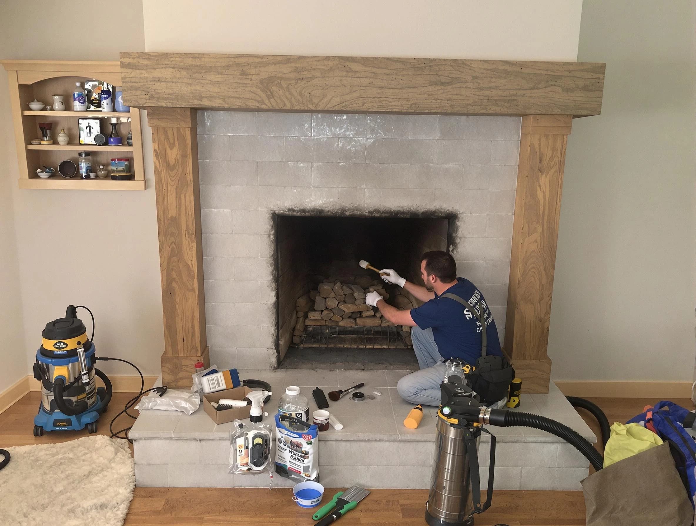 Detailed creosote removal process by Oakmont Chimney Sweep in Oakmont, PA