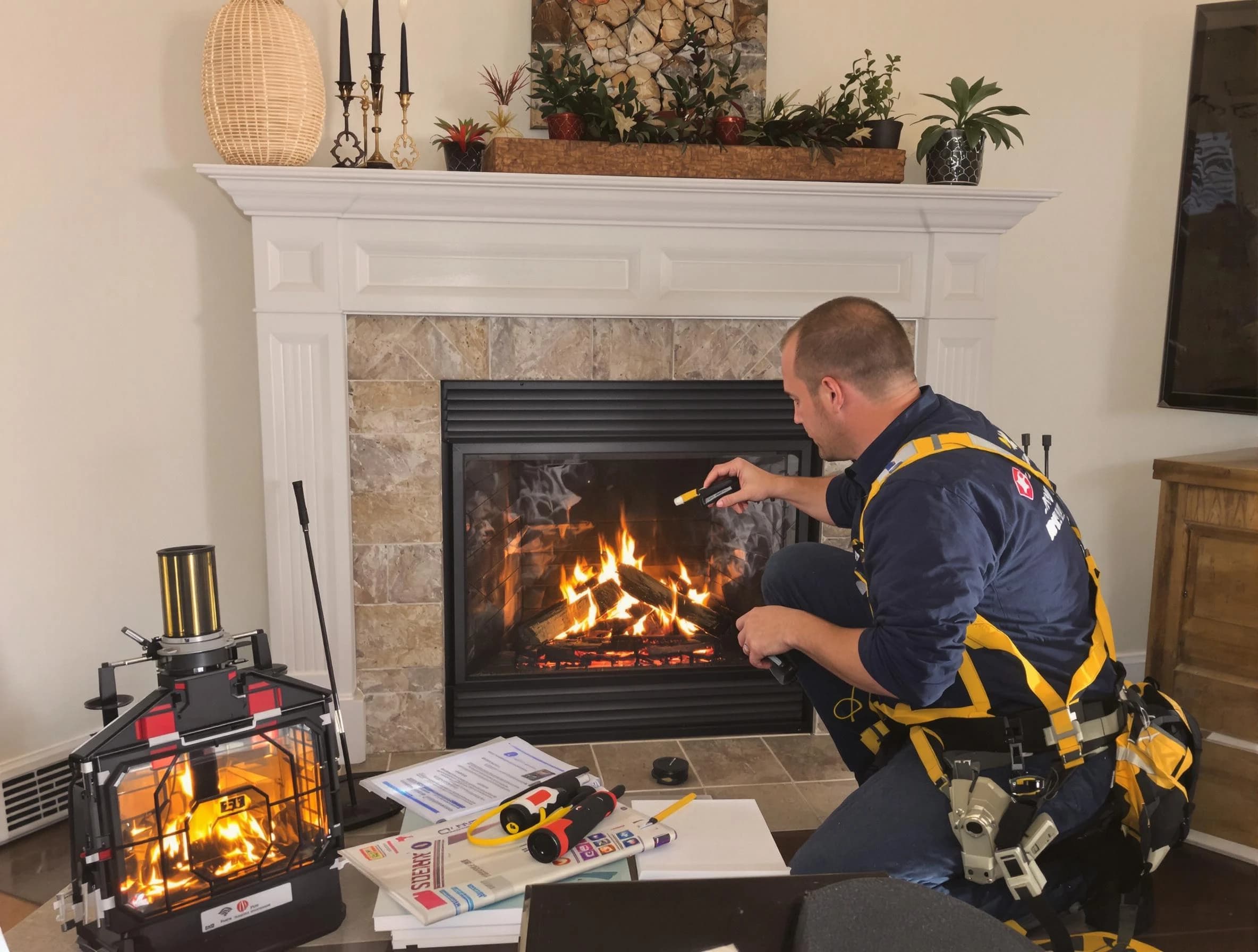 Safety-focused fireplace inspection by Oakmont Chimney Sweep in Oakmont, PA