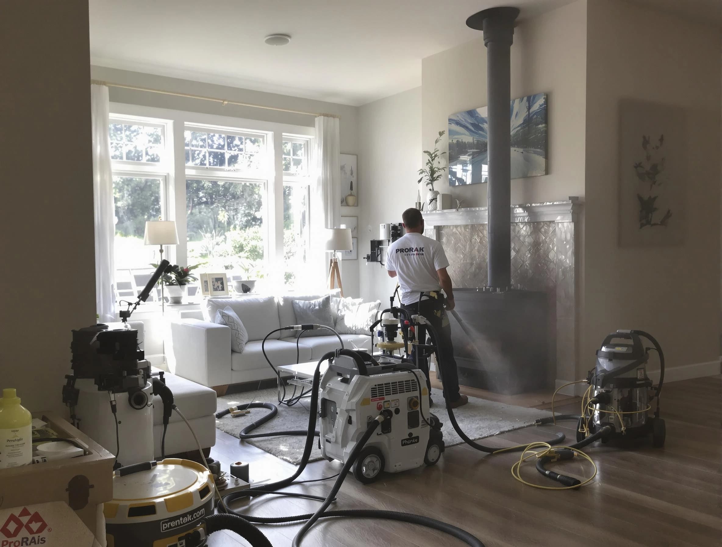 Soot removal service by Oakmont Chimney Sweep for a fireplace in Oakmont, PA